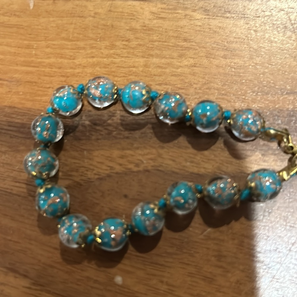 Green Blue Beaded bracelet